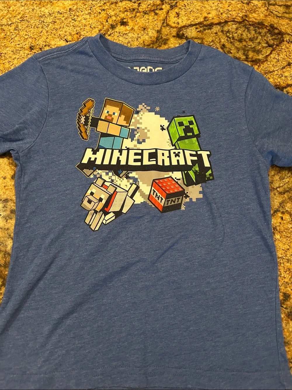 Minecraft Blue Kids Graphic Tee